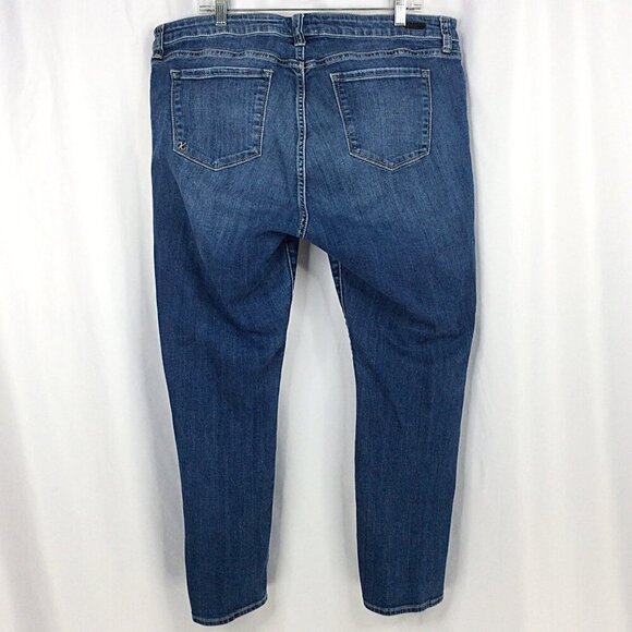 Kut from the Kloth Boyfriend Jeans Womens Size 18W Distressed Denim Medium Wash - Picture 2 of 7